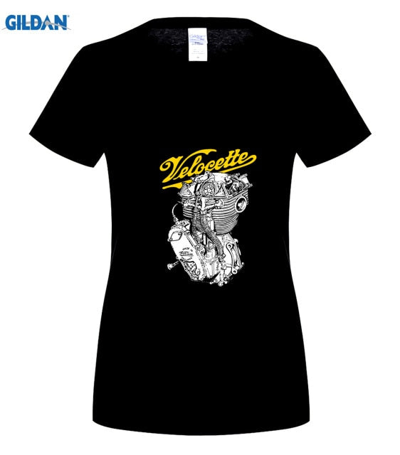 Classic British Motorcycle Engine T Shirt Men Velocette
