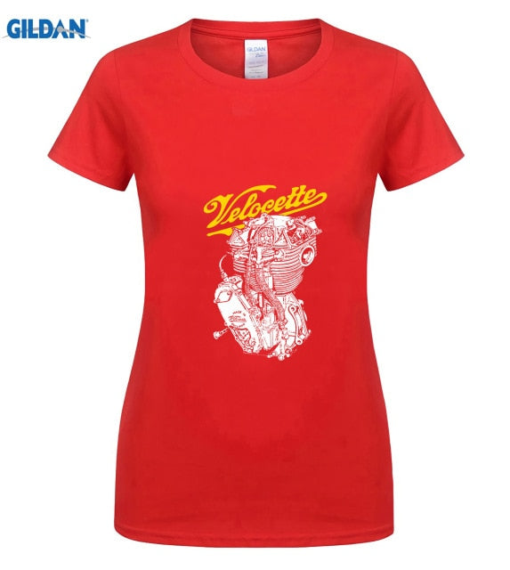 Classic British Motorcycle Engine T Shirt Men Velocette